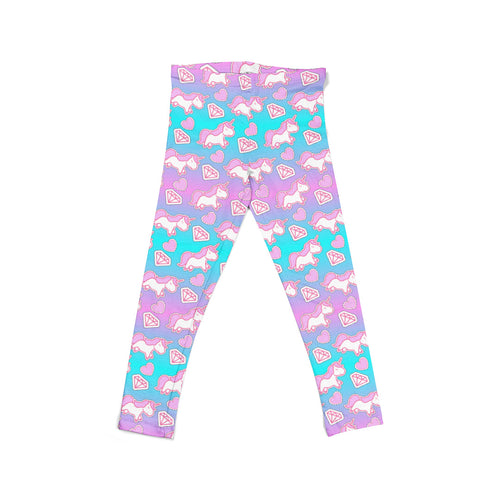 unicorn and gem leggings