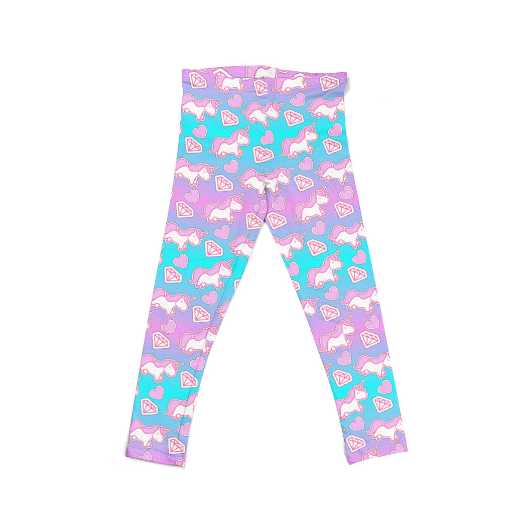 unicorn and gem leggings