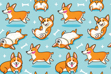 Load image into Gallery viewer, Corgi seamless pattern. Funny background with cartoon dogs
